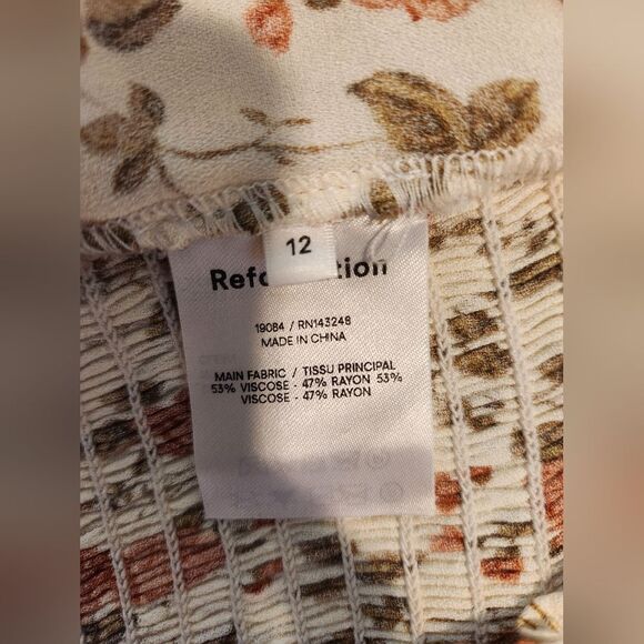 NWT Reformation Reign Top in Foliage Size 12 - Picture 8 of 10
